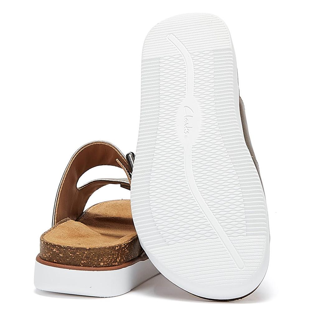 clarks gold flip flops