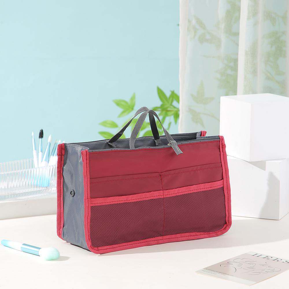 Large Capacity Portable Cosmetic Bag Double Zipper Travel Toiletry Organizer with Handle KTB