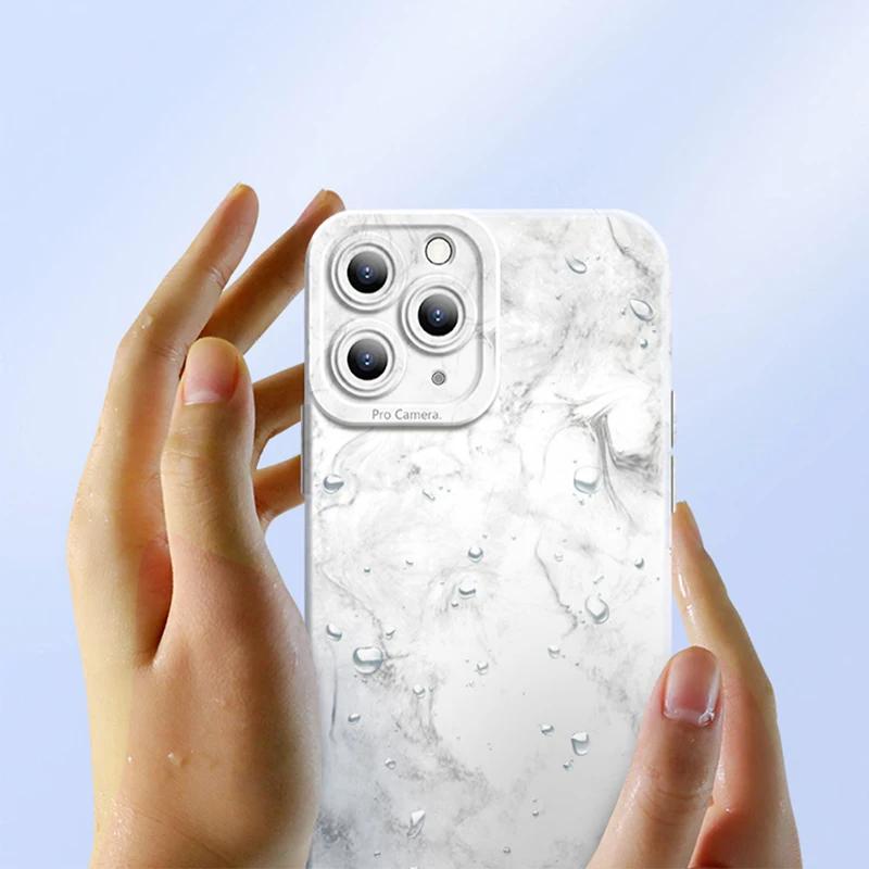 Watercolor Oil Painting Phone Case For iPhone 14 13 12 15 16 17 Air Pro Max 16E 11 7 8 Plus X XS XR SE Soft Matte Silicone Cover