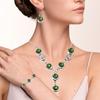 Peridot Quartz Gemstone Handmade Ethnic Jewelry Necklace Set 18-20''