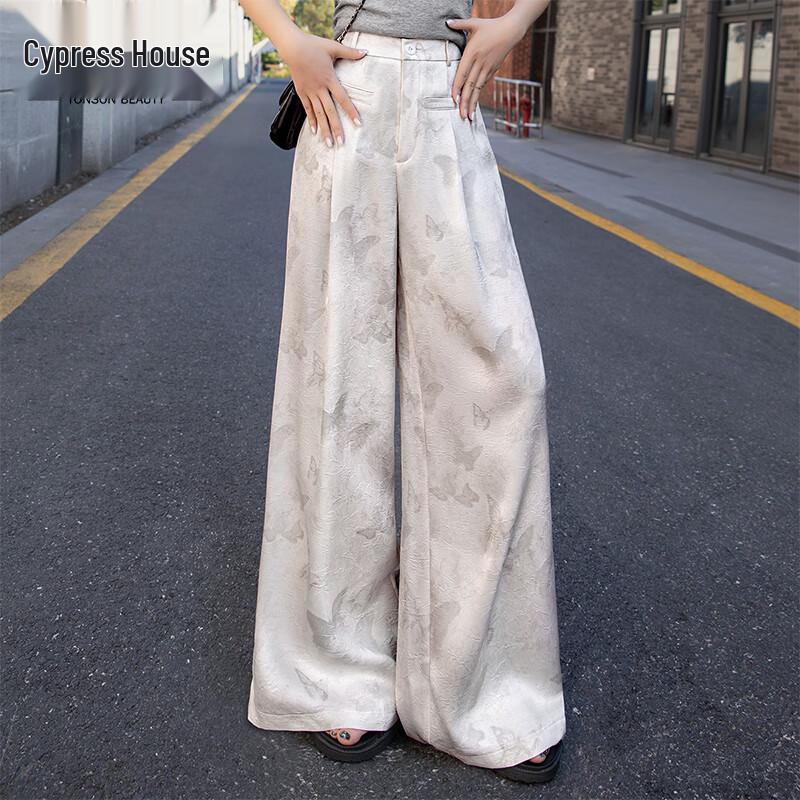 

Женские широкие брюки Silboch с высокой талией и принтом бабочек S