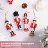4pcs Christmas Nutcracker Soldier 13CM Small Puppet Handicraft Christmas Tree Hanging Pendant Ornament Festival Gift Home Decor