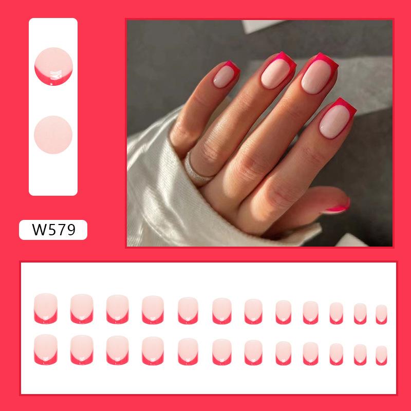 Summer Colorful Fresh And Cute Flowers European And American Fake Nails Solid Color Matte Nail Art Pieces Fashion Wear Nail
