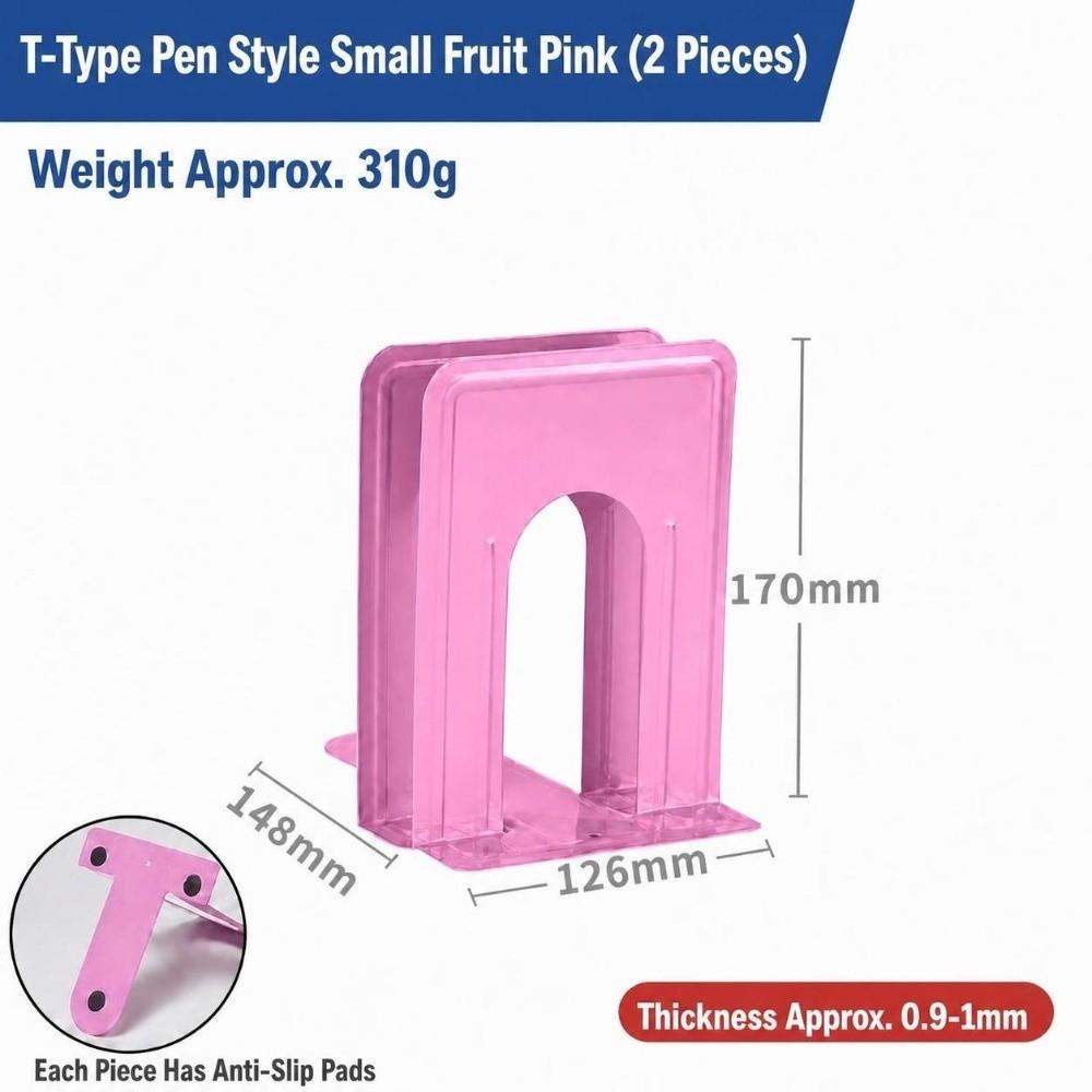 2Pcs Metal Book Supports Round Top Book Stopper Durable Desktop Bookshelf Organizer  Gift