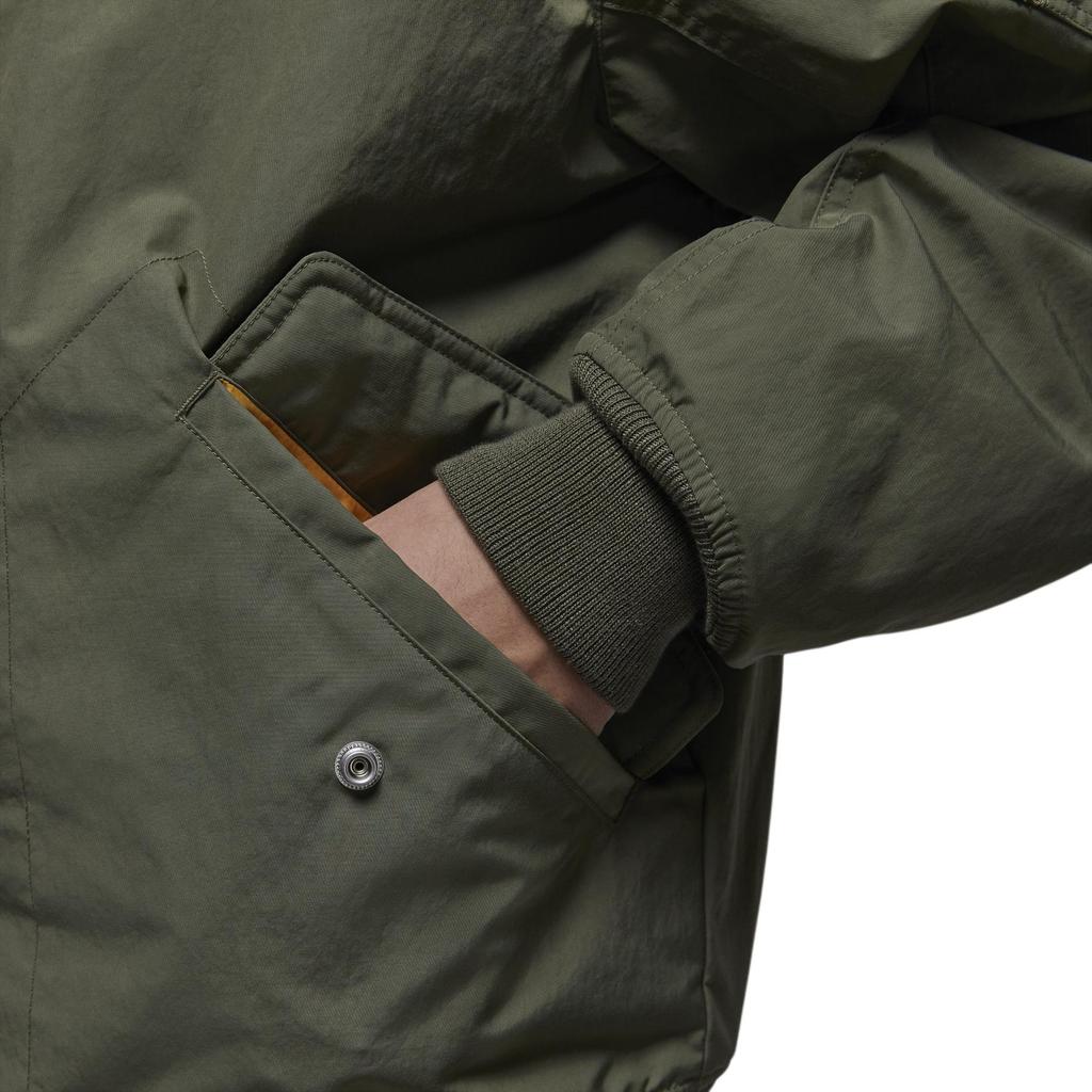 Jordan Renegade Solid Color Outdoor Casual Sports Stand Collar Zipper Jacket Men Jacket Dark-Olive-Green FV7268-222