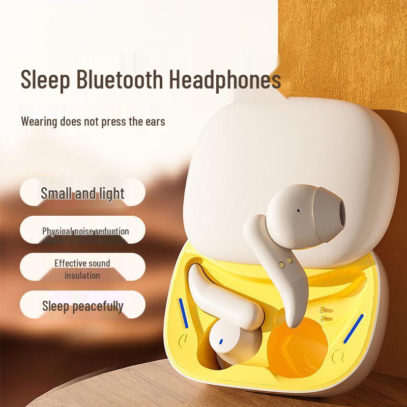 Jaliss C27 Bluetooth Earphones with Slide-Out Case, Perfect for Comfortable Side-Sleeping and Noise-Canceling.