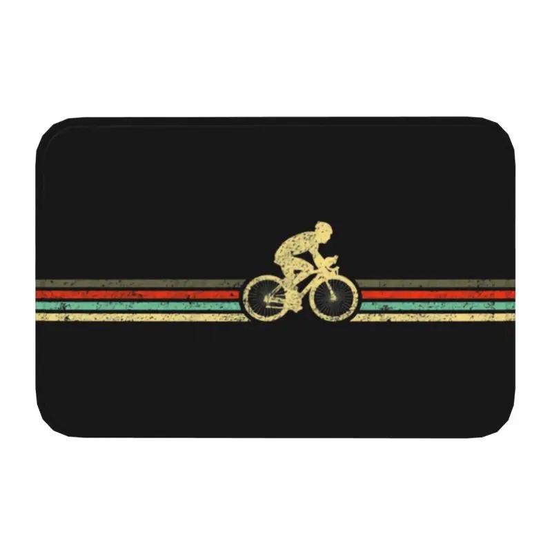 Personalized Bicycle Bike Riders Doormat Mat Anti-Slip Bicycling Cyclist MTB Mountain Biking Kitchen Bath Toilet Rug Carpet