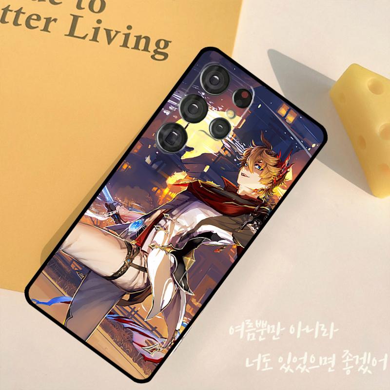 Genshin Impact Tartaglia Phone Case For Samsung Galaxy S25 Ultra S9 S10 S20 S22 S21 S23 FE S24 Plus Back Cover Shell