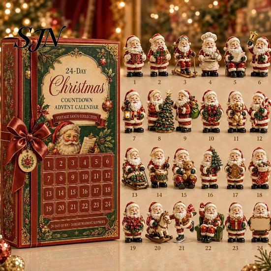 Balcony Hanging Pendant Heritage Acrylic Advent Calendar, Decorative Ornament, Durable Lightweight Christmas Calendar Blind Box for Home Bedroom