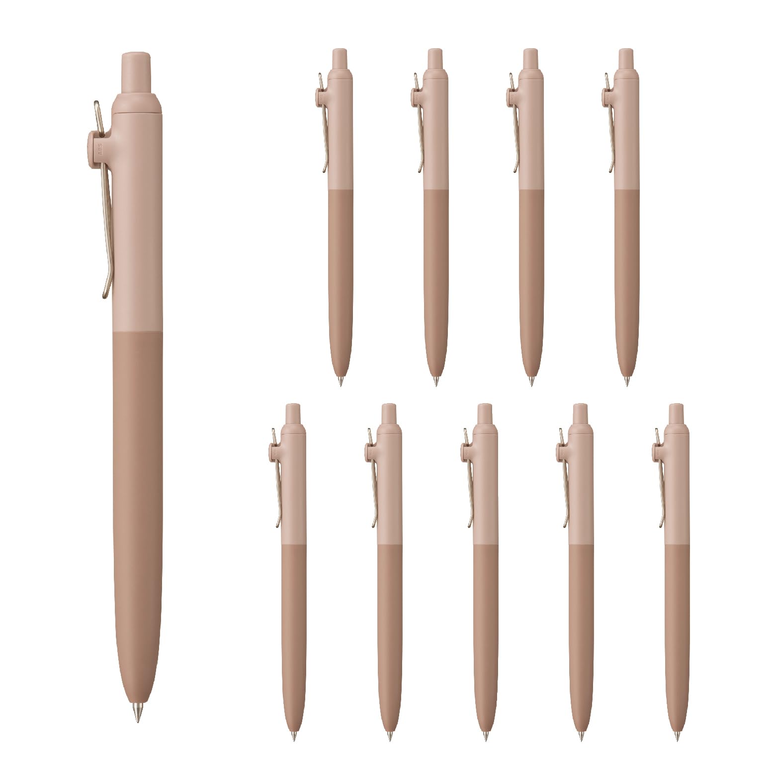 

Mitsubishi Pencil Uniball ZENTO Standard Ballpoint B Soil Water-Based Pen, 0.38mm, Brown, 10-Pack (UBNZSC38B.29)