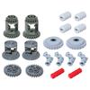 MOC Technical Gear Axle Bricks Parts Worm Rack Conector Train Car Crane Model Technical CROSS Axle Building Blocks Bricks Toys