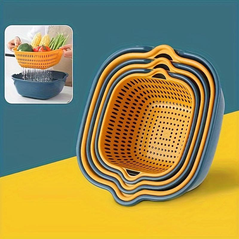 6pcs Reusable Vegetable Washing Basket, Filter Screen Basket, Kitchen Household Filter Screen, Fruit and Vegetable Washing Basket, Kitchen Supplies