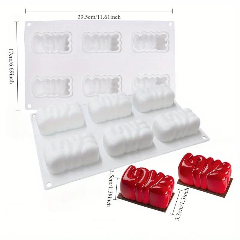 LOVE 3D Letter Silicone Mold, DIY Soap Clay Tool Mold