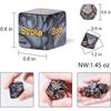 1 Set of 4 Marbled Engraved Glow-in-The-Dark Dice Set, Adult Polyhedral Game Accessories