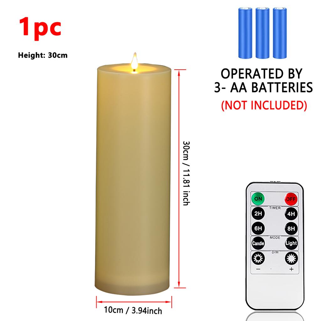 Large Size LED Electronic Candle Light Smokeless Lighting Birthday Hotel Wedding Decoration Scene Layout Props Candle Light