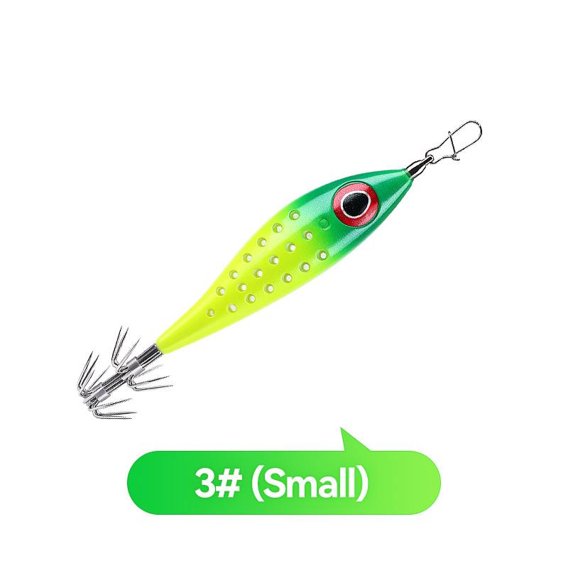 1Pcs /4 Color Squid Jig Lure With Fish Attracting Light Fishing Lures For Outdoor Fishing Activities