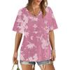 Women'S T-Shirt V-Neck Short-Sleeved Casual Loose T-Shirt Top Women'S Short-Sleeved Shirt Pullover T-Shirt