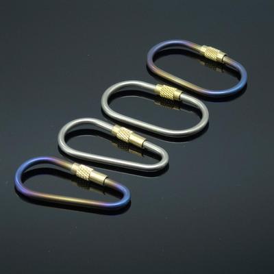 Titanlegierung Karabiner mit Sicherungshaken für Camping und Rucksacktouren