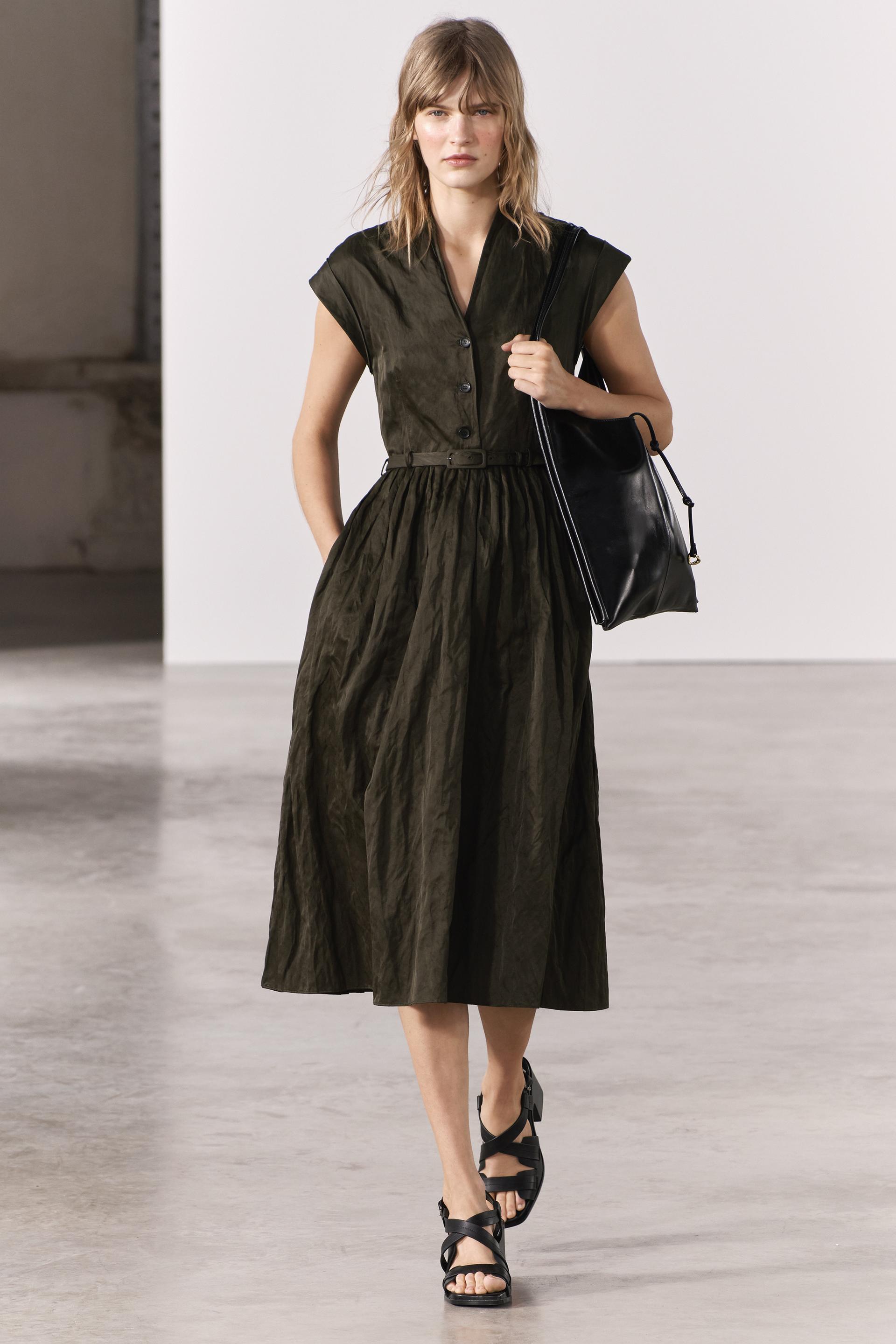 

ПЛАТЬЕ-РУБАШКА С ПОЯСОМ ZW COLLECTION