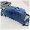 2025 Fashion Washed Denim Versatile Backpack: Crossbody and Casual Schoolbag for College Students