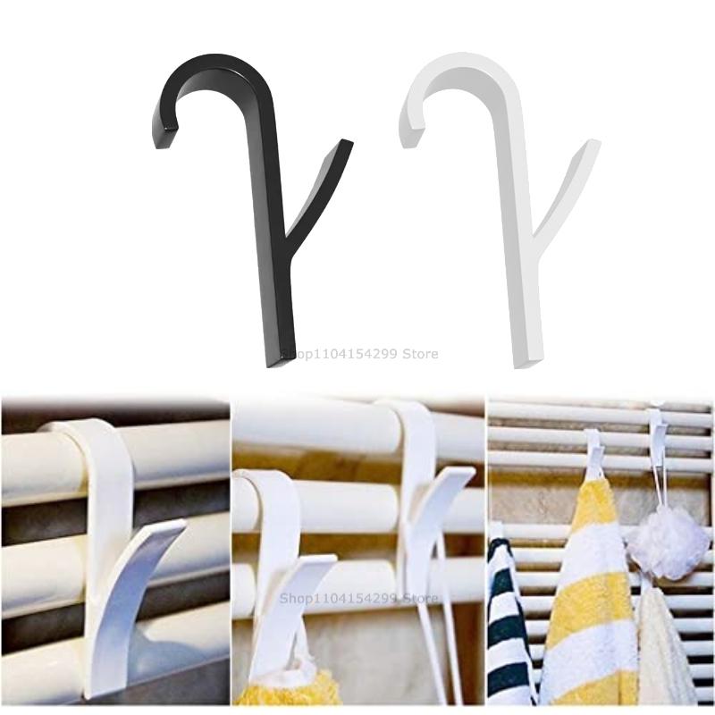 Hanger Clips Storage Bathroom Shower Towel Holder Hanger Heated Radiator Hooks Clips Storage Racks Clothes Scarf Hanger Hooks