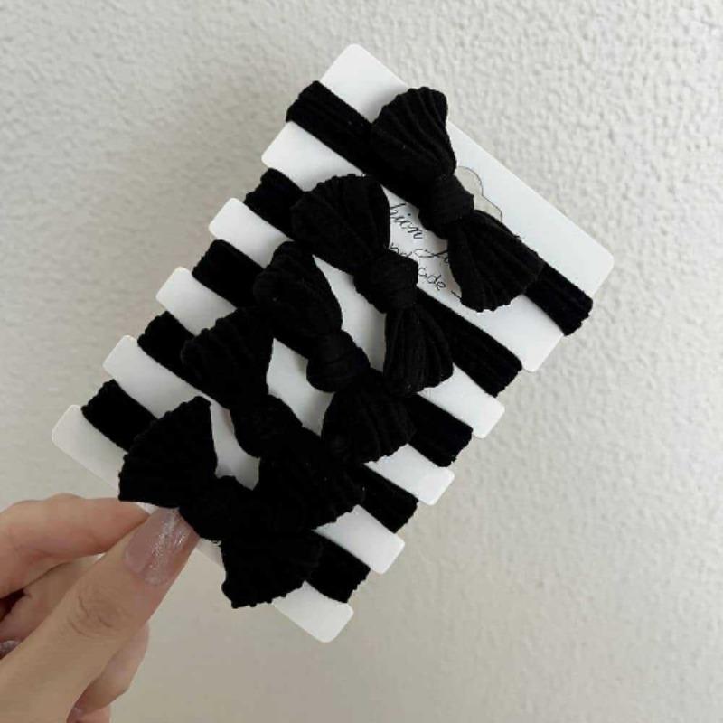 5 unidades por bolsa de coleteros elásticos para mujer y niña, banda de goma para el pelo, accesorios para el cabello