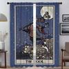 Window Curtain Room Panel Terror Tarot Shades Curtains Child Tulle Bedroom Halloween Decoration Partition Living Polyester Perfect For Master