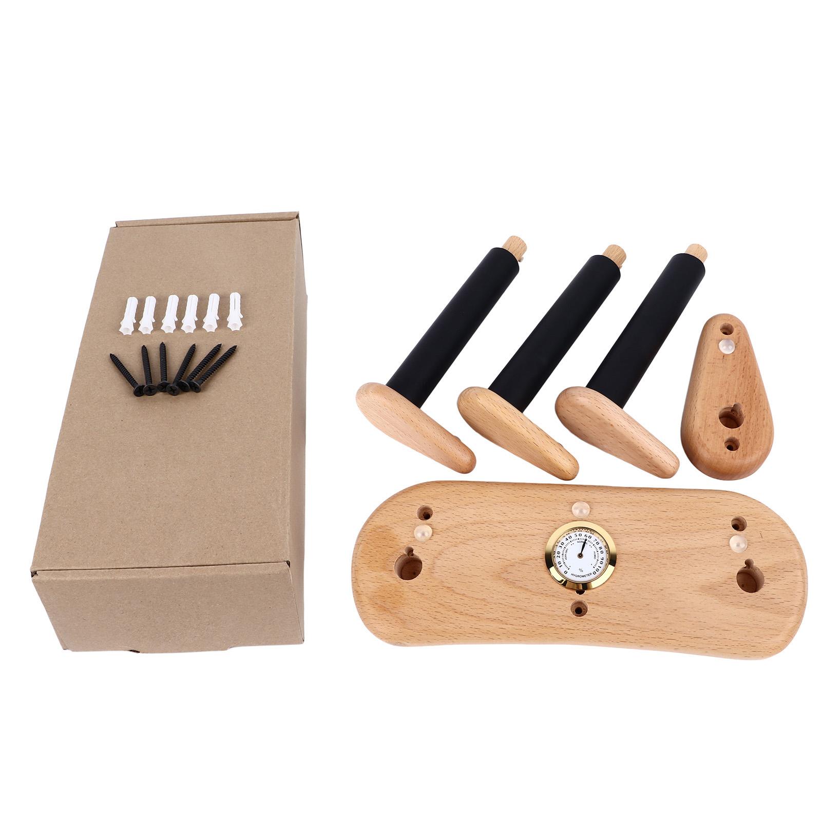 Wood Electric Guitar Wall Mount Horizontal Universal Space Saving Split Bass Acoustic Guitar Display Hanger with