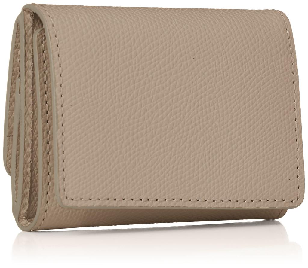 square grain round gray [Topkapi] Tri-fold wallet, embossed, flap, tri-fold wallet, COLORATO, women's,