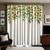 Piece Set High Definition Digital Printed Curtainwatercolor Sunflower Vine Pattern Curtain Designhome Decoration Style Polyester