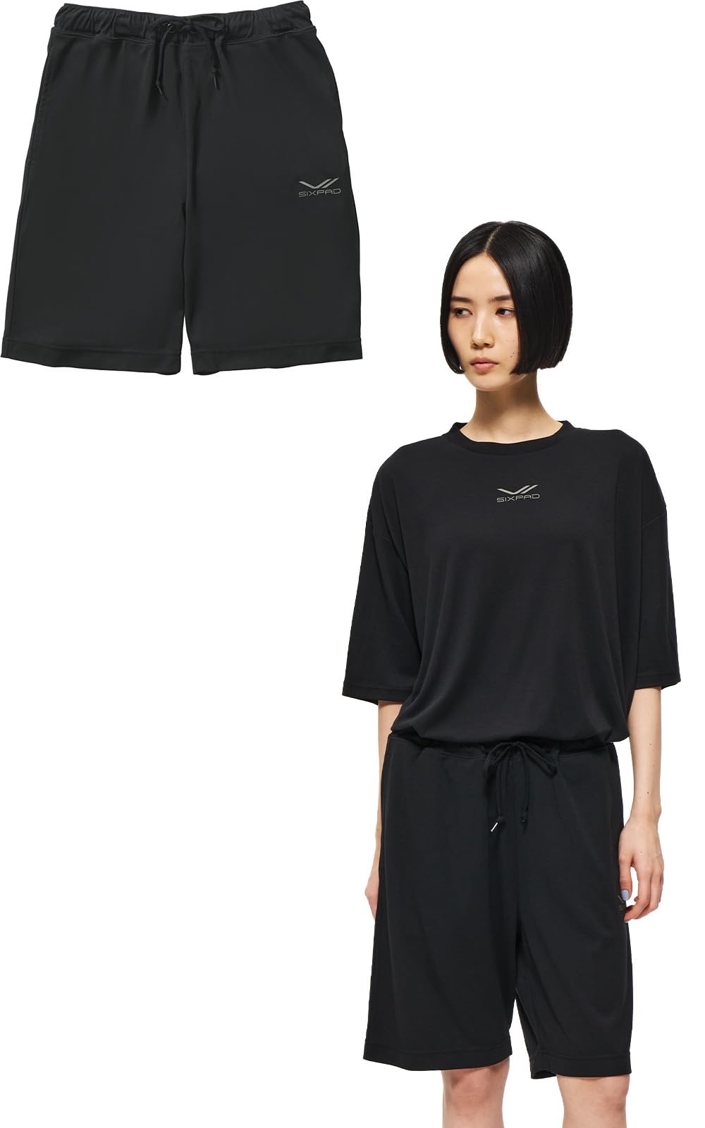 

Official Store Exclusive Sixpad Recovery Wear Sleep Short [SIXPAD] (Pants, JP, Alphabet, L, (черный))