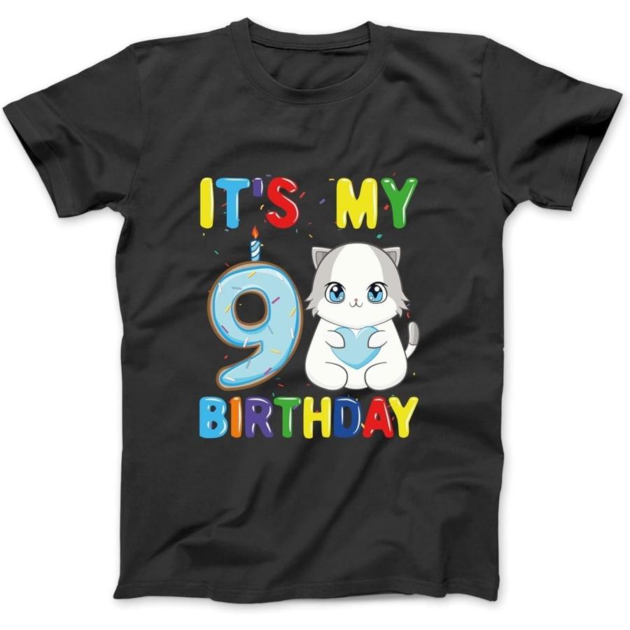 

It s My 9th Birthday Boy 9 Year Old Ragdoll Cat Long Sleeve, T-Shirt, Sweatshirt, Hoodie for Men Women Kids Made in Canada Black XXXXXL різнокольоровий