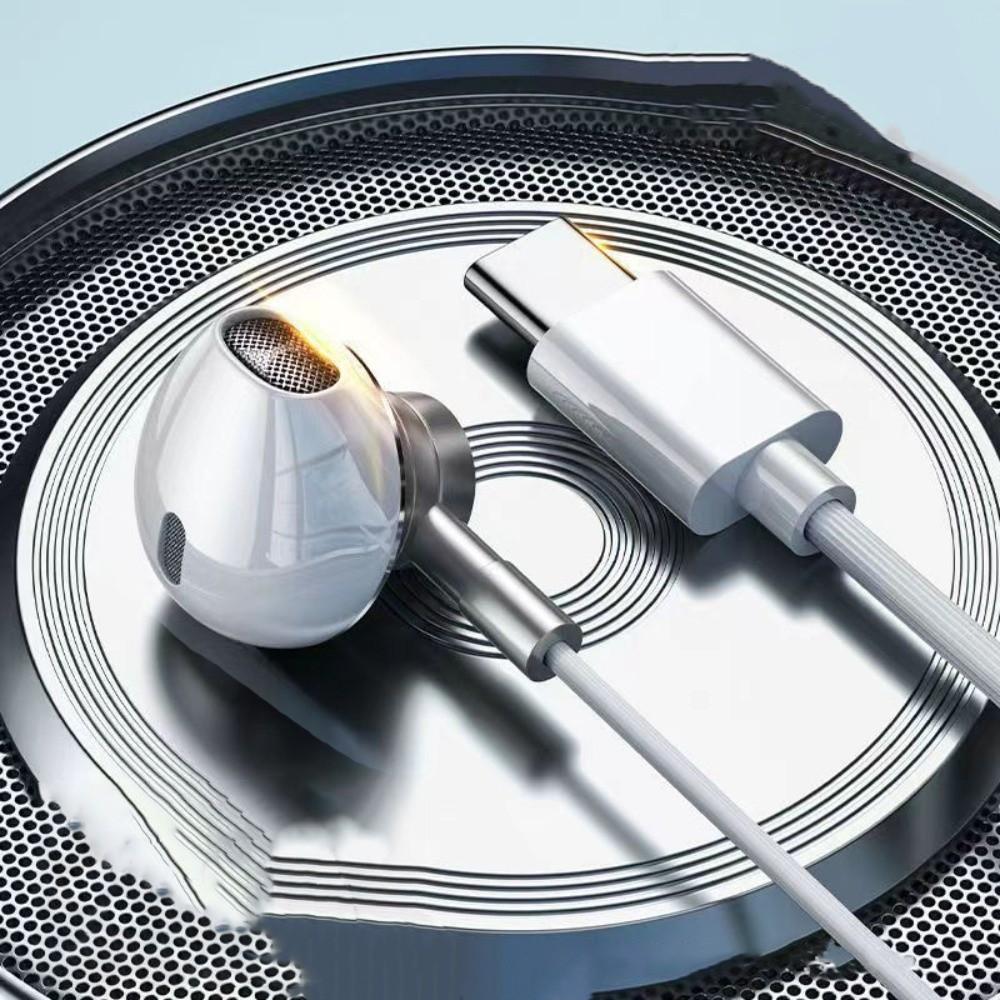 With Mic In Ear Earphones Type C Wired Headset Music Earphones Wired Earphone  Phone/tablet/laptop