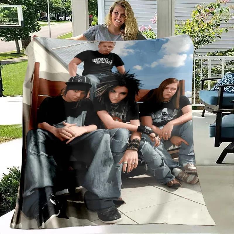 3D Tokio Hotel band printed blanket Kids Warm blanket Flannel Soft Cozy Blankets Sofa Bed Blanket Travel Blankets Birthday Gift