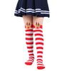 Kids' Christmas Socks Reindeer Plush Striped Knee-High Stockings Over Knee Socks Festive Holiday Wear for Boys Girls