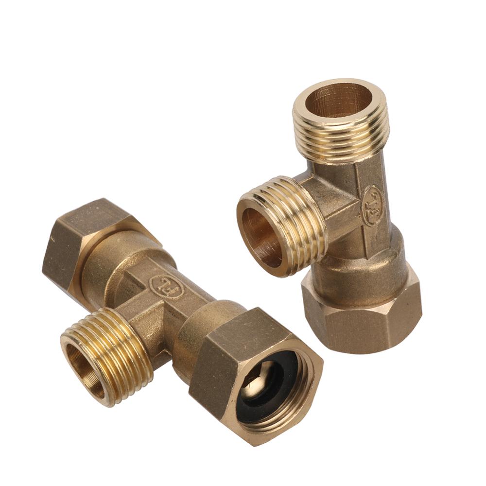 1/2" Male/Female Thread Union Tee Connector T-Cock Brass Junction Joint Coupling Pipe Fitting Connector Plumbing Pipe Fittings