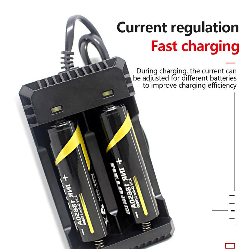 For 18650 26650 Battery Charger 1-4 Slots Dual 18650 Charging 4.2V Rechargeable Lithium Battery USB Charger