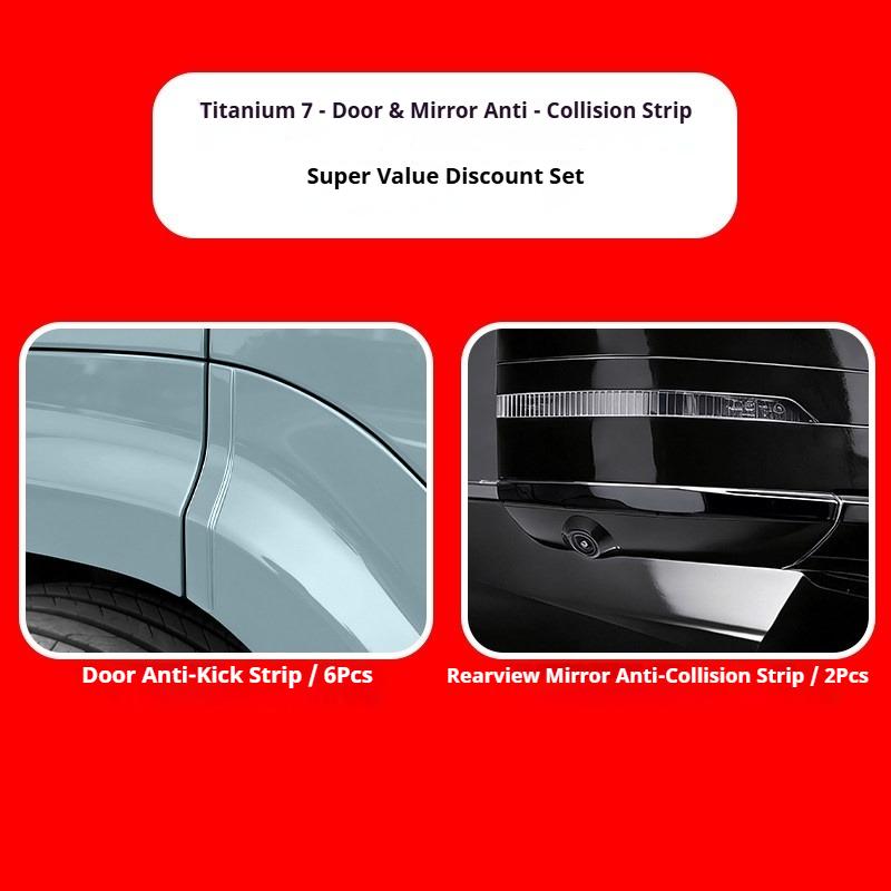 For BYD Ti7 Equation Leopard Titanium 7 Door Edge Guard Door Door Protection Stickers Anti-scratch Modify Decoration Accessories