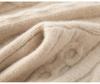 Women's Round Neck Cable Knit Cashmere Sweater - 2026 Autumn/Winter, Gentle Style, Solid Color, Thick and Warm Base Layer.