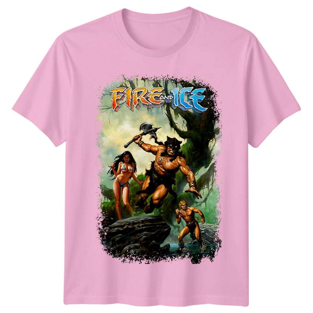 Fire And Ice 1983 Movie Poster Inspired Tshirt Retro 80s Tee