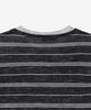 BASIKA Striped Layered Henley Neck Knit (Charcoal)