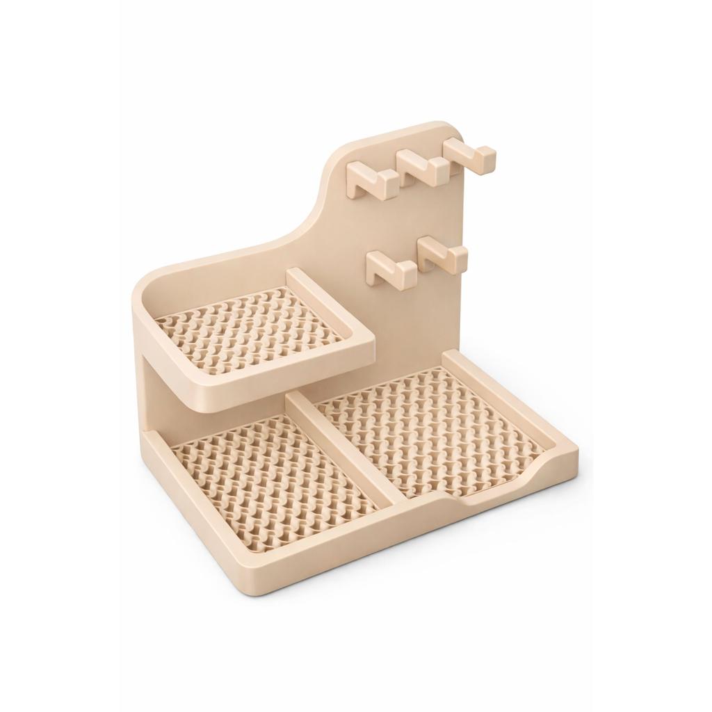 Beige Organizer Container for Keys, Wallet, Watch for the Hallway