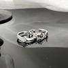Ring Female Full Diamond Zircon Cold Wind Light Luxury High-End Niche Design Open Index Finger Ring Couple Ring