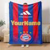 Bayern Munich Personalized Name Blanket Gift Personalized Blanket Durable Comfort Perfect for Couch Chair Sofa Livingroom Ideal for All Seasons