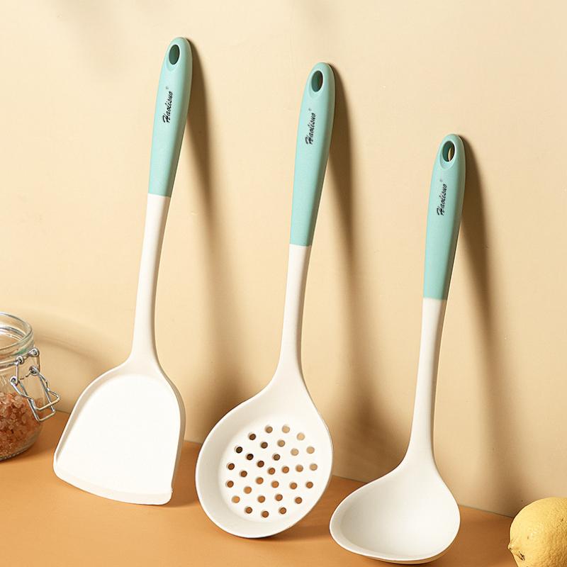 Cooking Silicone Strainer Food Non-Stick Heat-Resistant Colander Spoon Skimmer Strainer Cooking Kitchen Tools