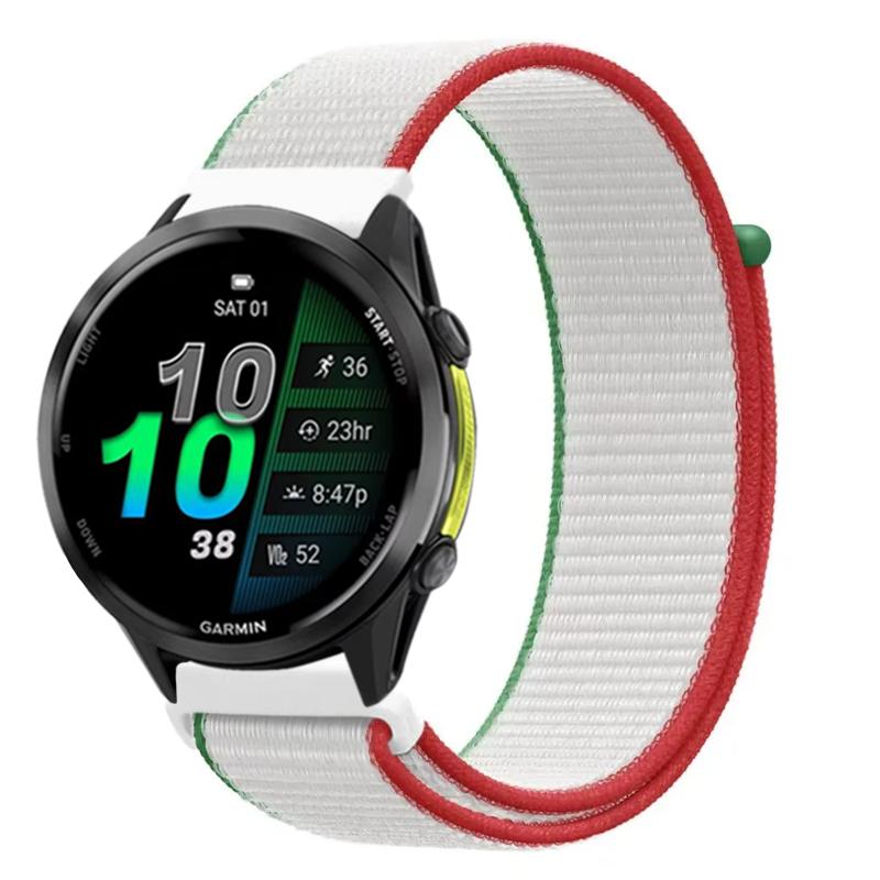 Cinturino in Nylon da 22mm 20mm per Garmin Forerunner 970 570 165 965 55 Venu 3 Stile Bandiera Braccialetto alla Moda Garmin Active 6 Approach S50