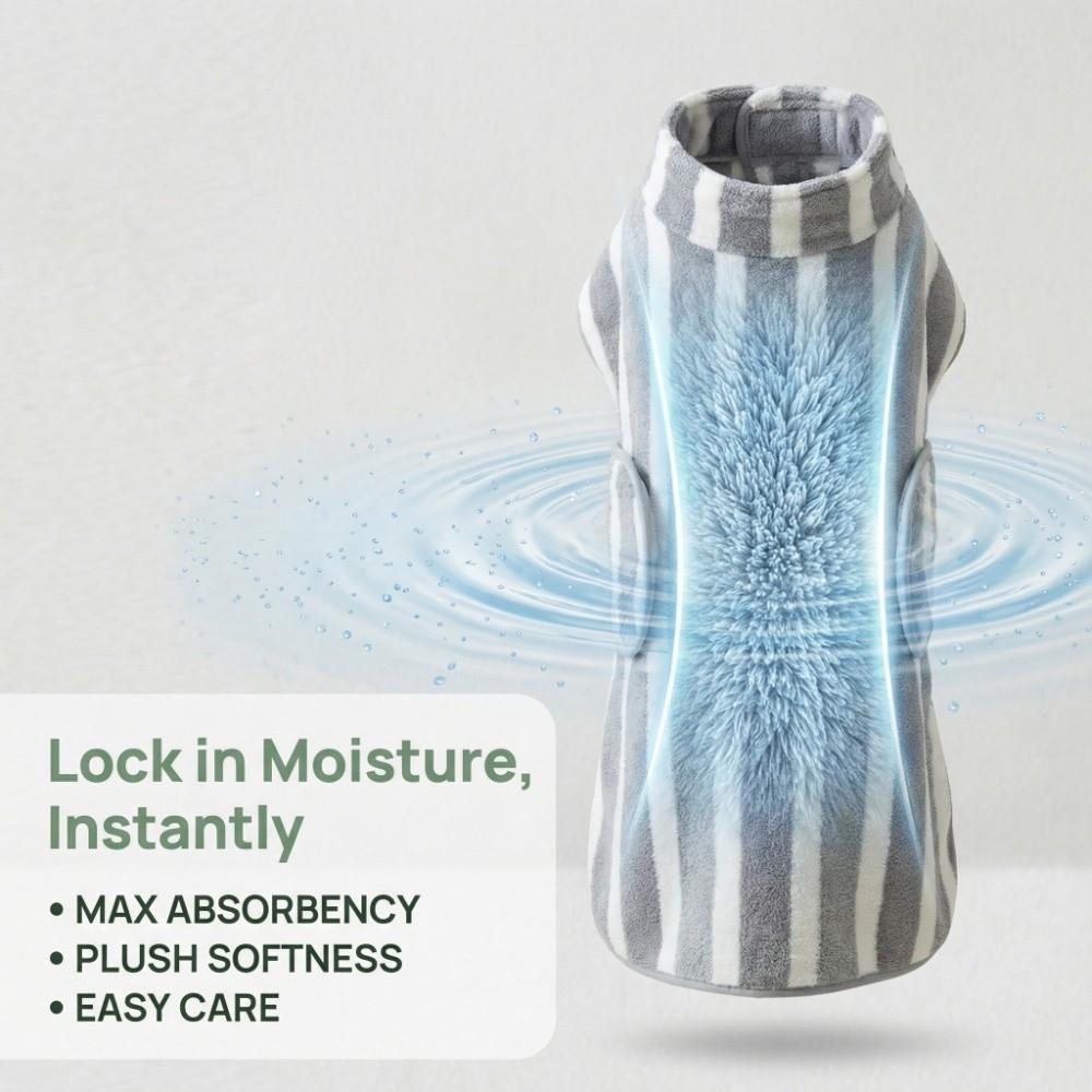 Microfiber Dog Bathrobe Water Absorption Pet Clothes High Quality Puppy Robe  Beach Time