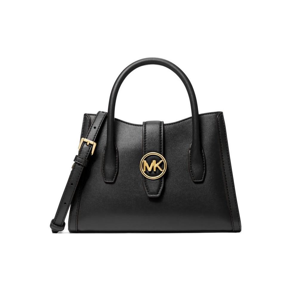 

Michael Kors Gabby Gold Logo Classic Monogram Zip Closure Shoulder Bag Women Handbags Black 35S3G5GS5O-001 Basic Set (Bag+Dust Bag)