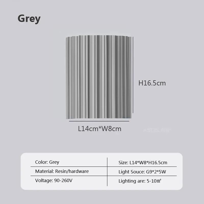 

Современный светодиодный настенный светильник, минималистичный Macaron, бра из смолы, прихожая, проход, гостиные, спальни, прикроватный светильник для кабинета Without Bulb серый