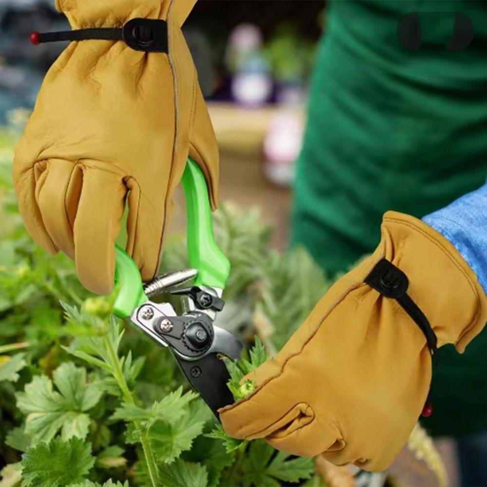 With Adjustable Wrist Rope Outdoor Work Gloves Heat Resistant Labor Gloves  Safety Supplies